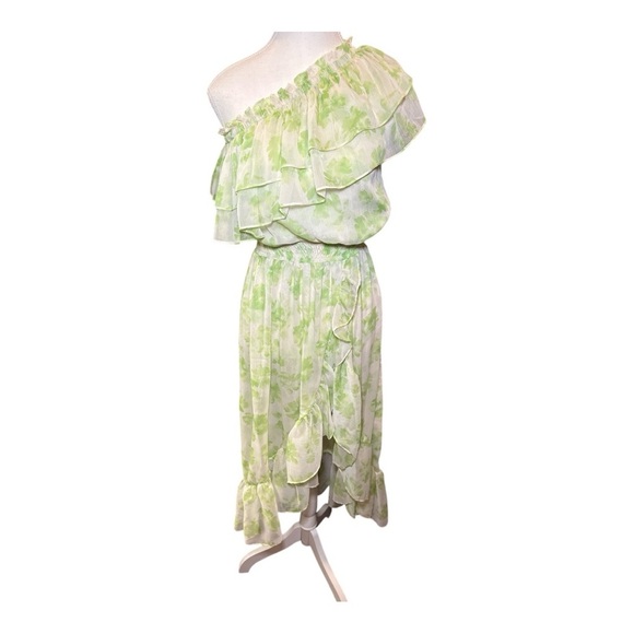 NWT MISA LOS ANGELES Rumi Dress Honeydew Blossom M Asymmetrical Floral Revolve - Picture 3 of 7